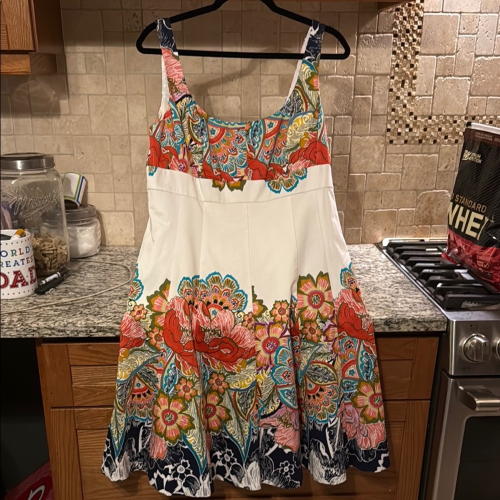 Floral Print Mini Dress - Multicolor